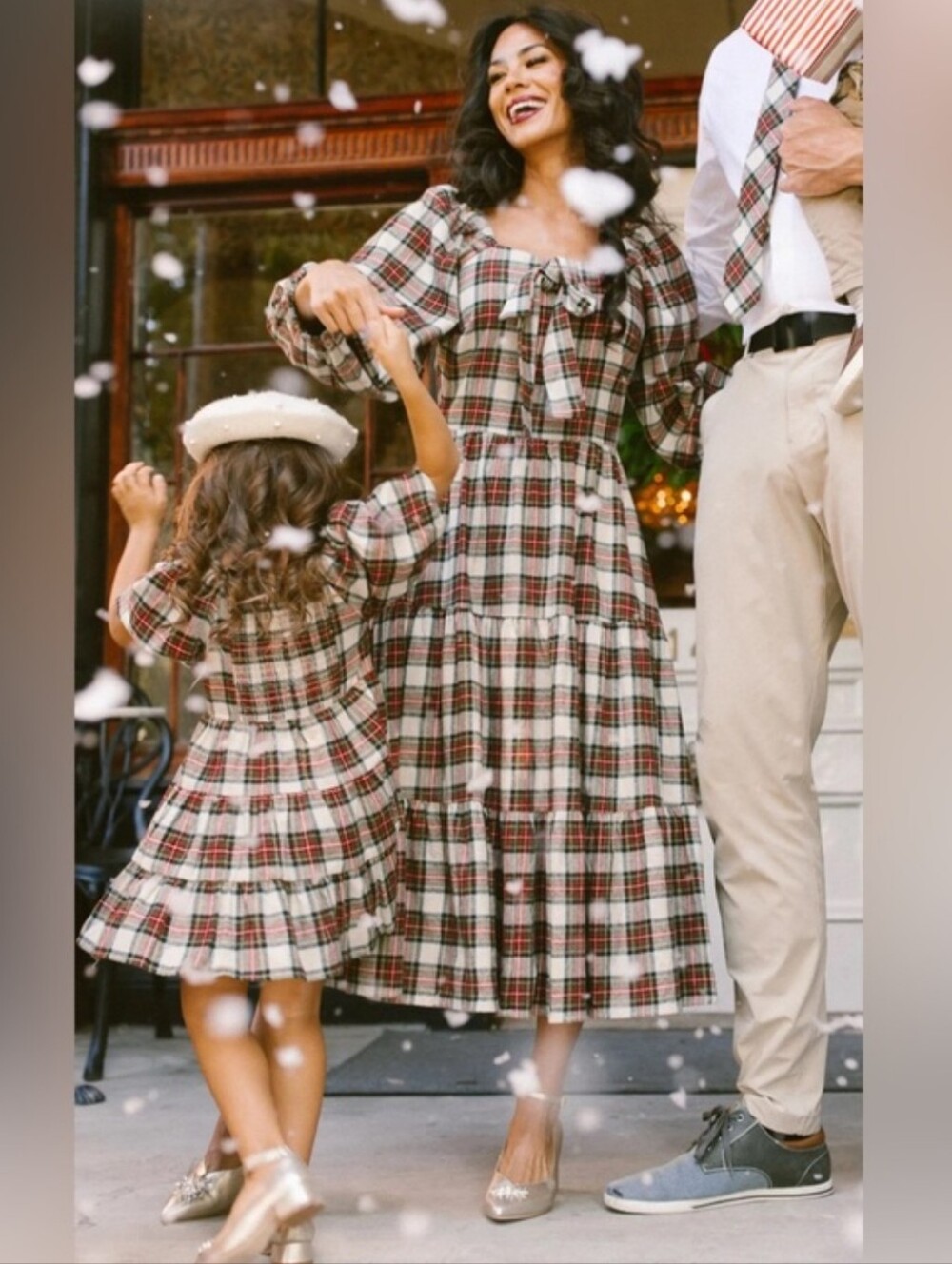 Ivy City Co Merry Midi Dress Holiday Plaid Christmas Cottagecore Festive Size XL
